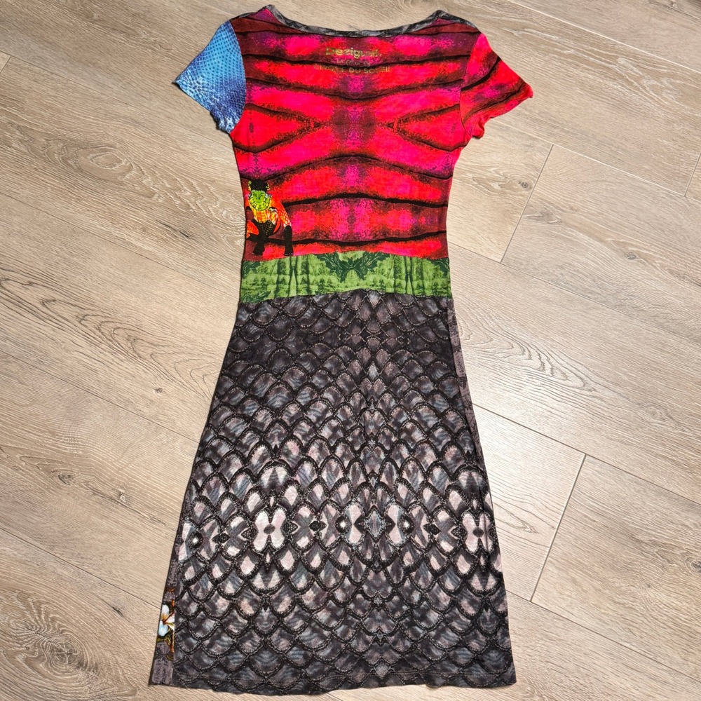 Desigual Art to Wear Cirque du Soleil Graphic Print Mini Dress Small S - Picture 3 of 10